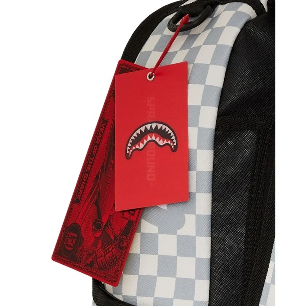 NEW Sprayground Sharks In Paris Cherry Blade Backpack Brown Gray Unisex Laptop